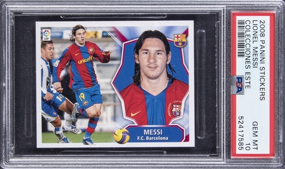 2008-09 Panini Stickers "Colecciones Este" Lionel Messi - PSA GEM MT 10